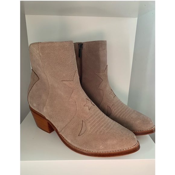 JOIE Western Style Suede Booties Size 7 - Picture 13 of 13